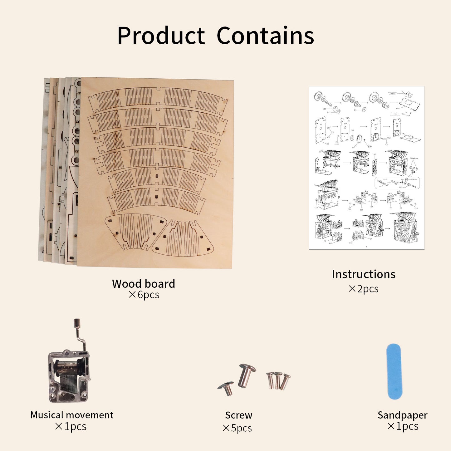 3d wooden puzzle Hand Whale music box Play Handmade Assembly Model kit Holidays birthdays Christmas gifts